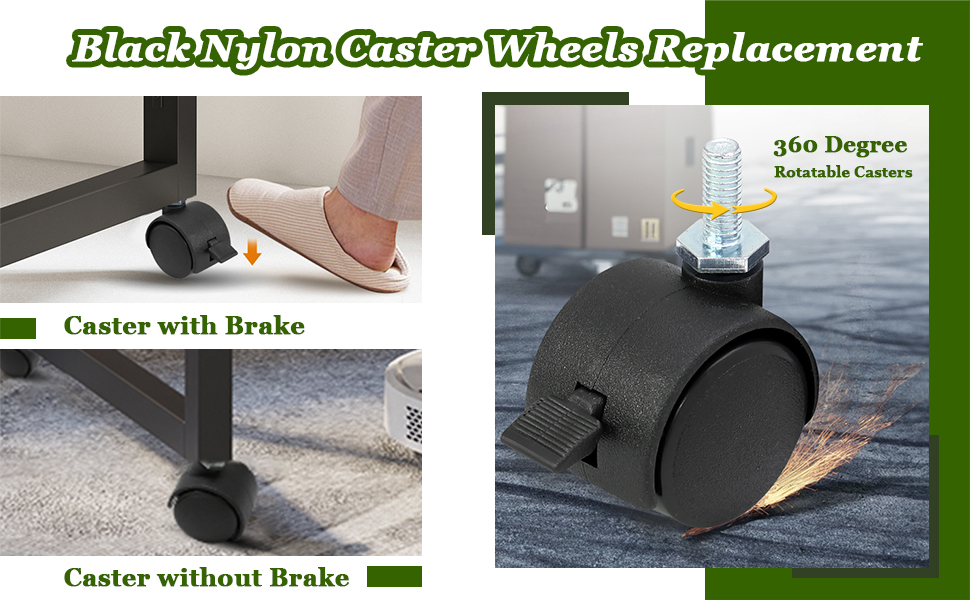 threaded stem casters