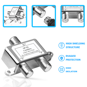 Digital 2-Way Coaxial Cable splitter