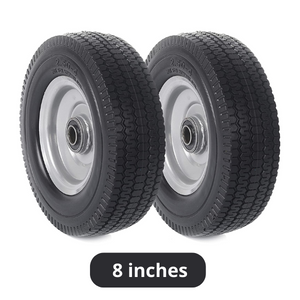 8” Flat Free Tubeless Tires and Wheels for Utility Equipment