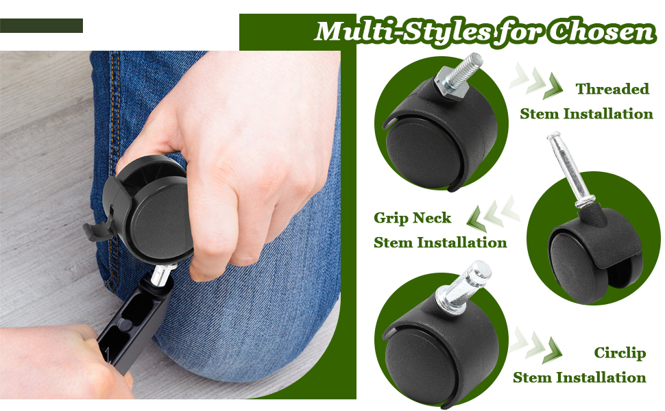 stem casters wheels