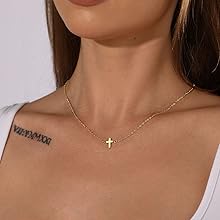 Tiny Cross Gold Necklace