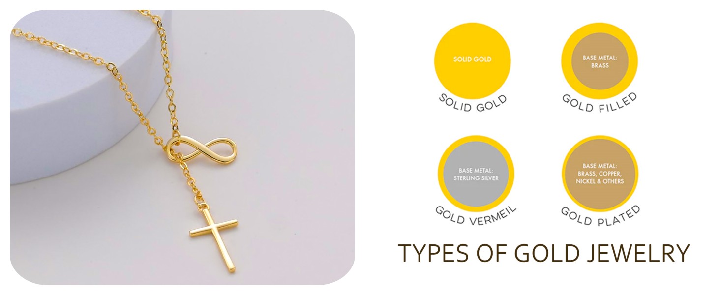 Gold Infinity Cross Necklace