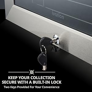 wine cooler with lock