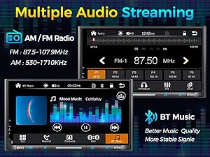 double din car stereo wireless apple carplay radio con pantalla para carro 7 inch touch screen
