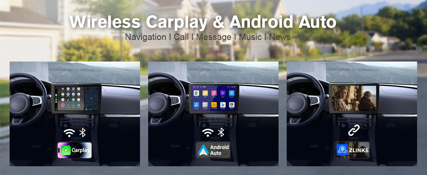 10" wireless double din car stereo