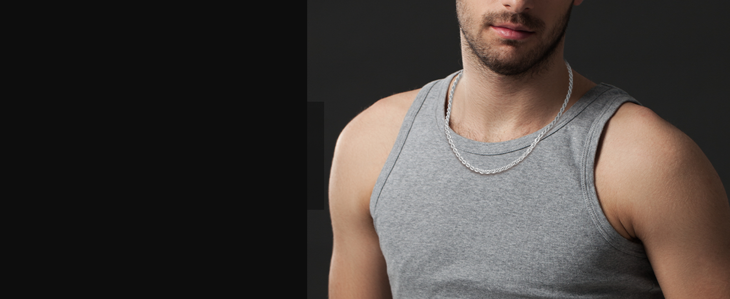 silver chain for men silver chain mens chain necklaces mens silver chain