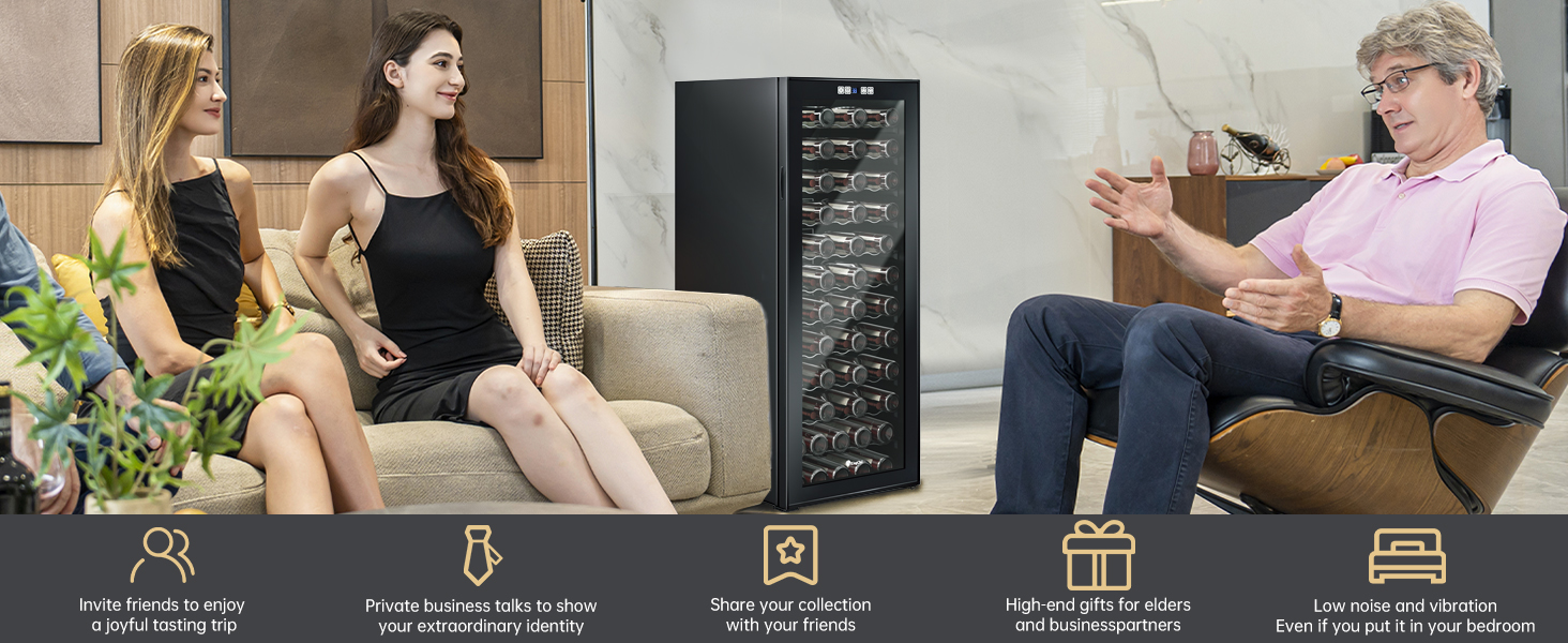 KingChii 80 Bottles Compressor Wine Cooler