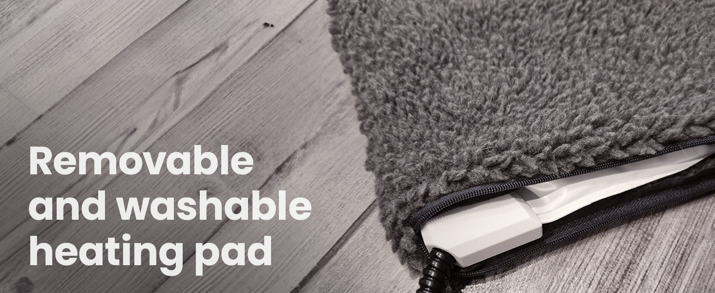 removable and washable heating pad