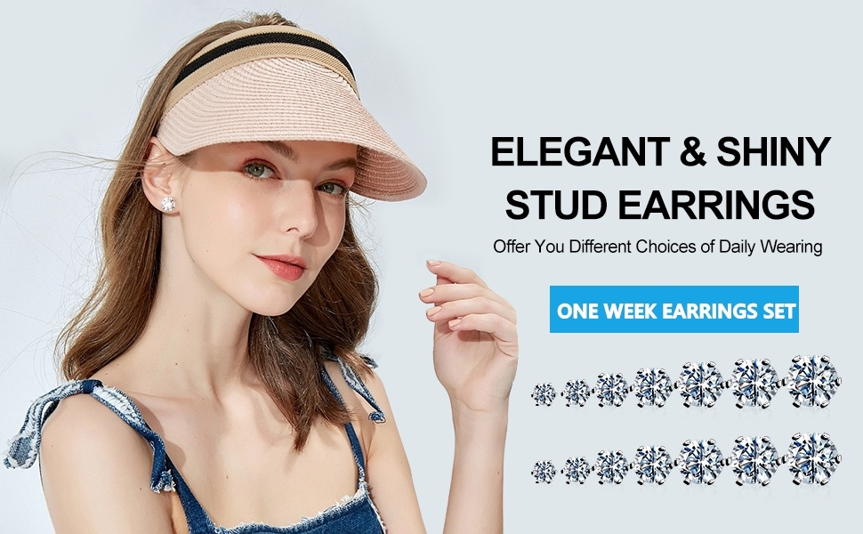 silver earrings for women men surgical stainless steel hypoallergenic earring set