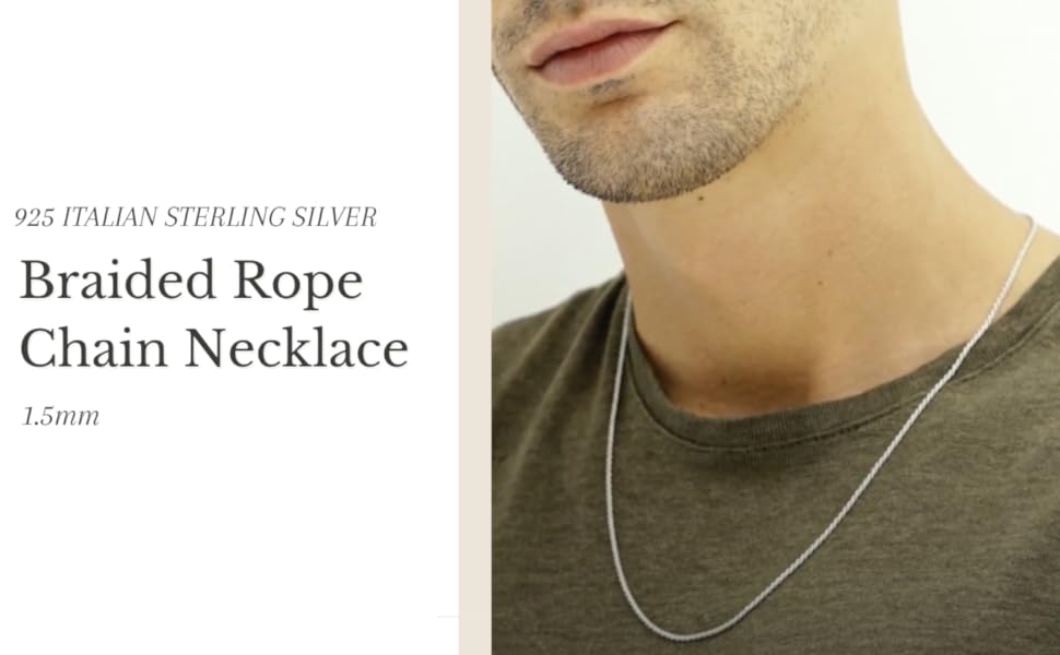 1.5mm braided rope chain