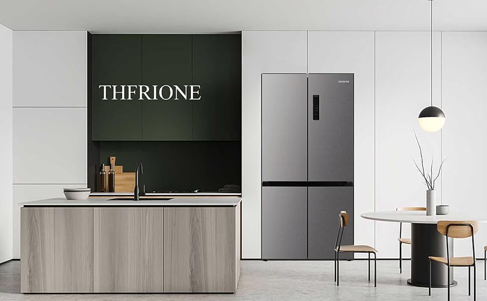 4 Door Freestanding Freezer Fridge, Side-by-Side Refrigerators