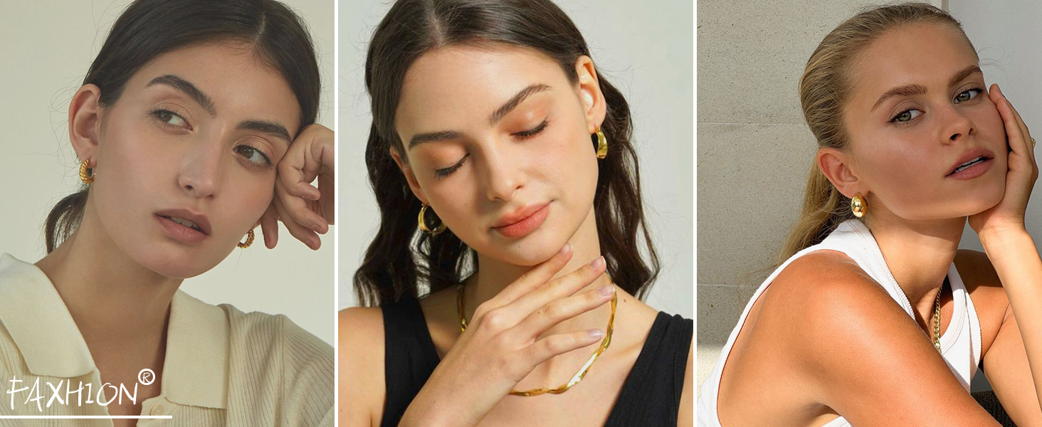 gold hopp earrings
