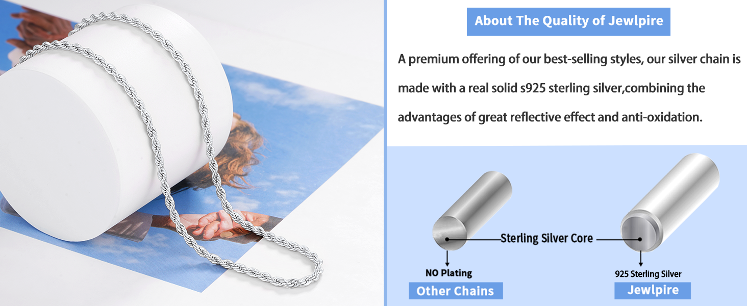 sterling silver chain sterling silver necklace silver chain for women 
