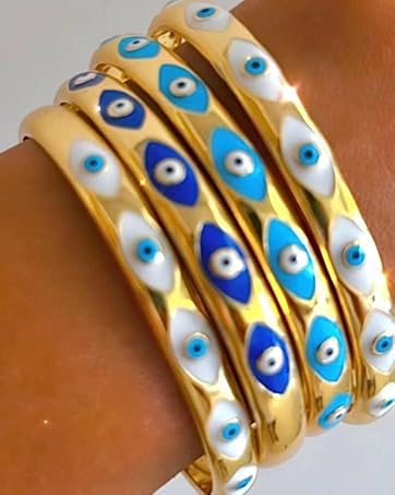 evil eye bangle bracelets for women blue eye bracelets cuff bangles for women evil eye jewelry