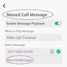 Missing call message