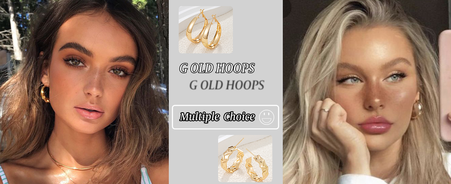 gold hoop earrings