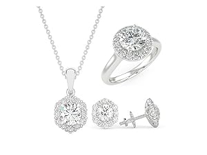 Lab Grown Diamond Jewelry Set Lab Grown Diamond Pendant Lab Grown Diamond Ring