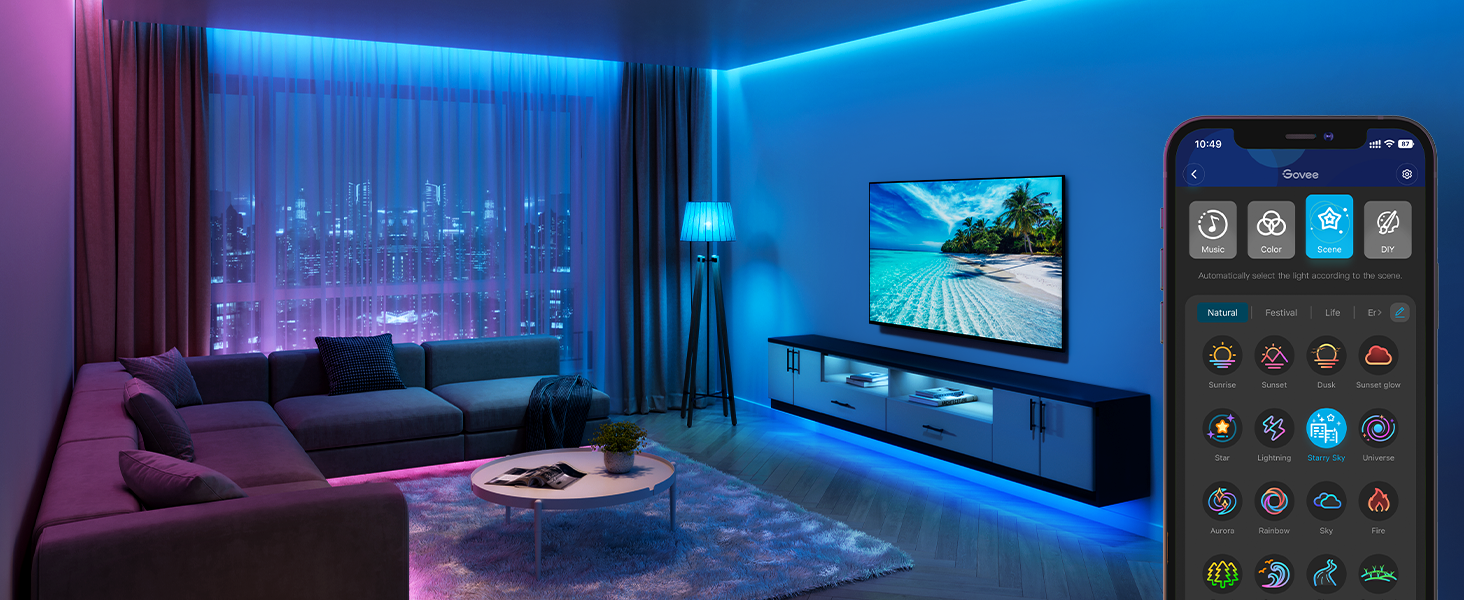 blue lights