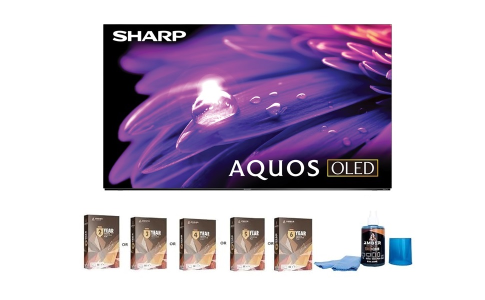 Sharp FS1UR Series TV with Amber Protection Coverage and Amber Screen Cleaner