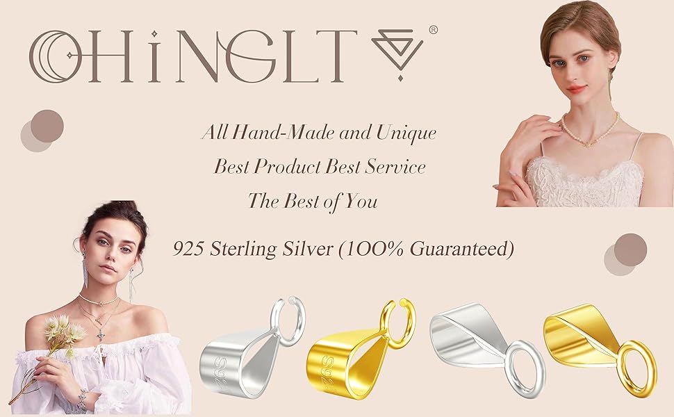 necklace pendant holder pendant bails for jewelry making sterling silver pendant clasp