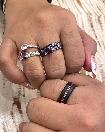 sheloves jewellery wedding engagement ring set for women 925 sterling silver cubic zirconia cz gift
