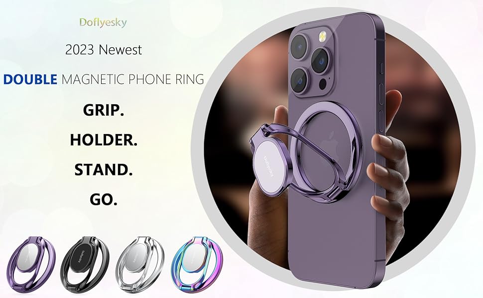 MagSafe-Compatible Double Magnetic Ring Holder