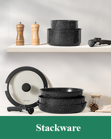 Chef Power Detachable Handle Cookware Set 19 Pcs