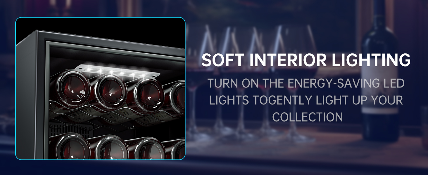 KingChii 52 Bottles Dual Zone Wine Cooler 