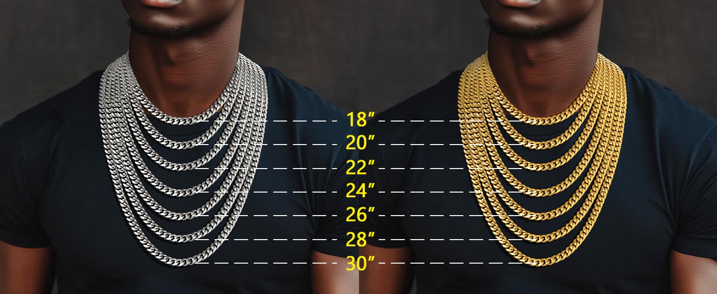prefect length cuban necklace for men