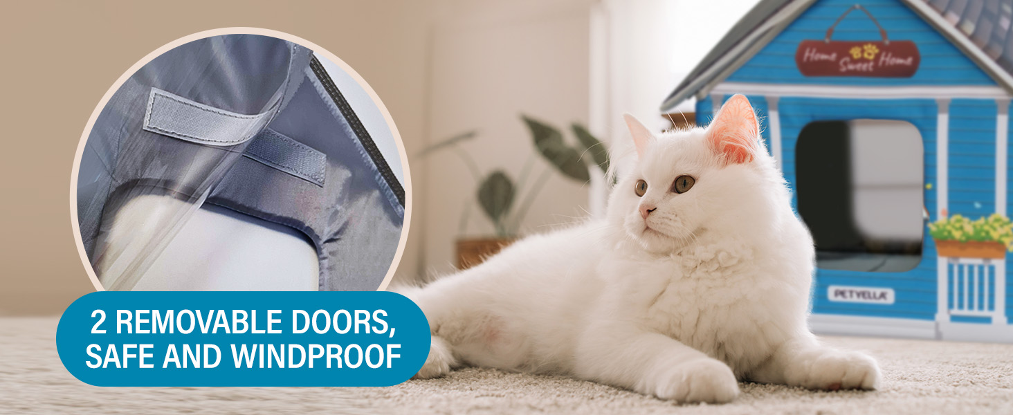 2 removable doors, safe and windproof