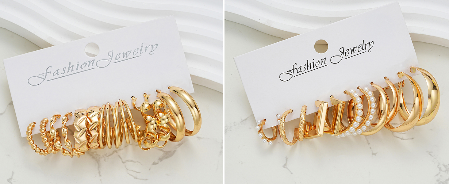 gold hoop earrings