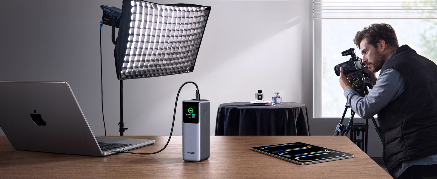 25000mAh portable charger with tft smart display