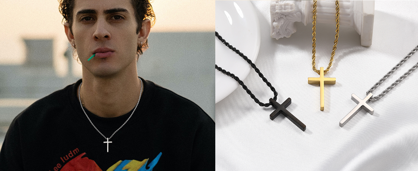 silver cross chain for men silver cross necklace for men silver chain for men cross necklace for men