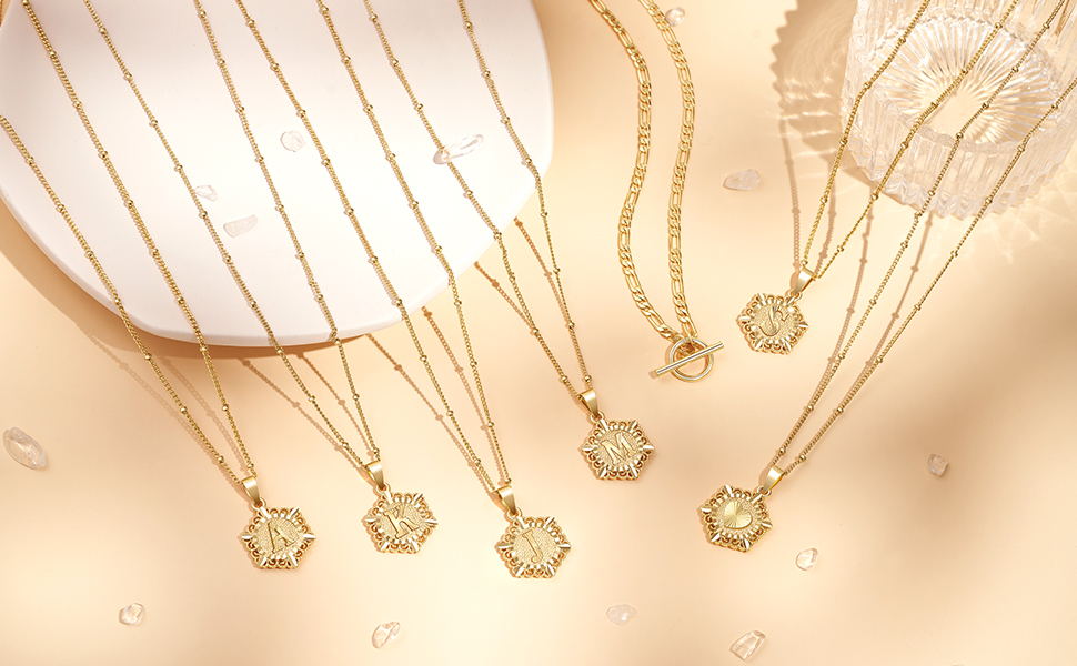 Layered Initial Necklaced