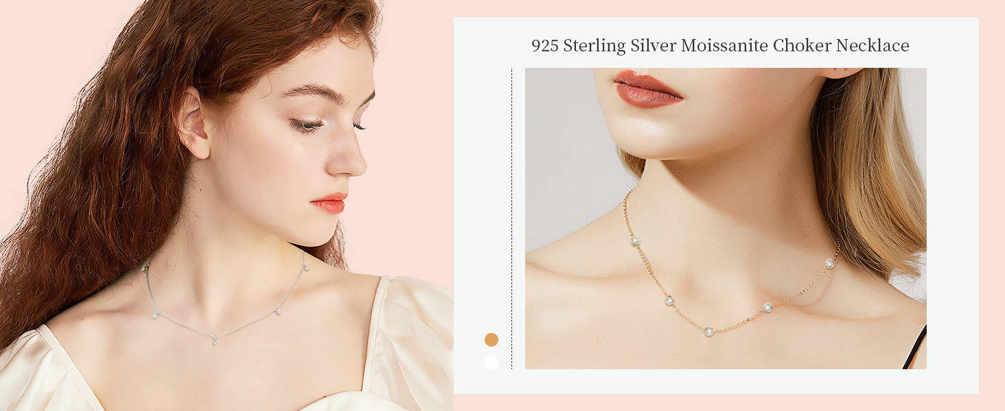 Moissanite Choker Necklace