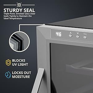 Ivation wine cooler sturdy seal