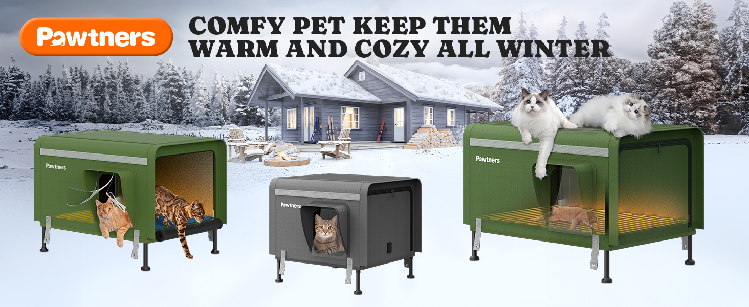 heated cat houses