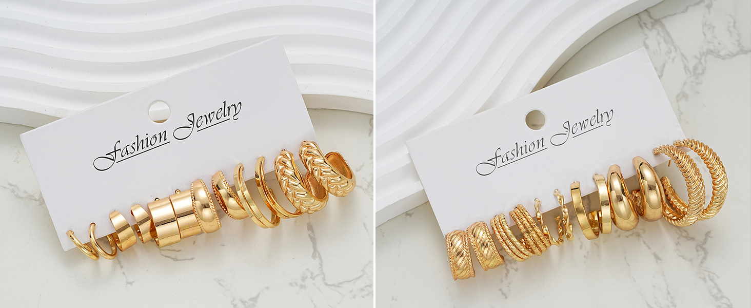 gold hoop earrings