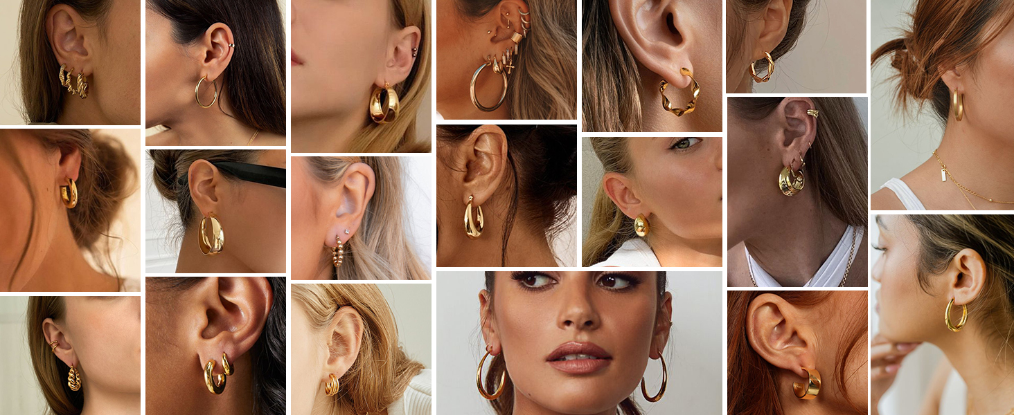 gold hoop earrings