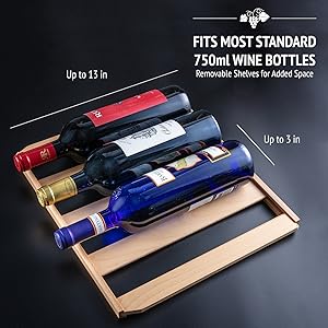 Ivation wine cooler fits 750ml bottle