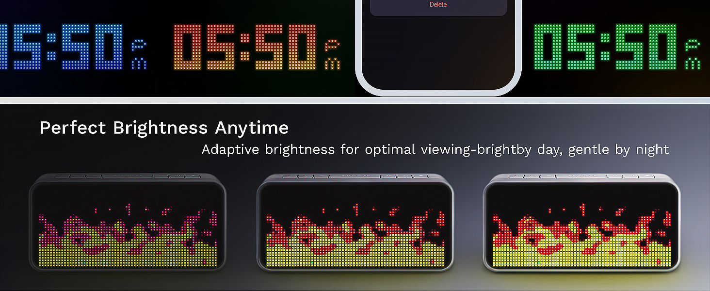 sleep sound machine with pixel animation 