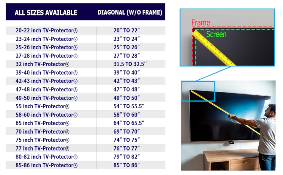 TV Screen Protector Sizes