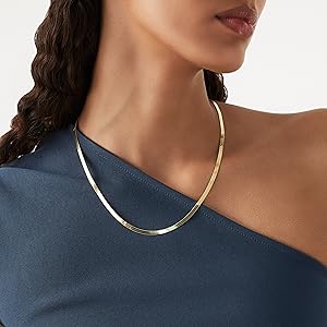 Herringbone 3.5mm Necklace GP model 2