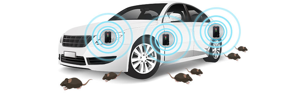 Loraffe Under Hood animal repeller ultrasonic rat repellent mice deterrent electronic vehicle engine