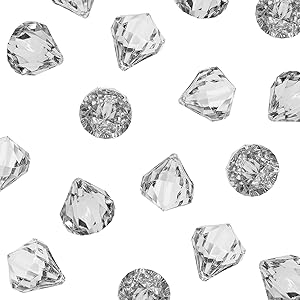 Vase Beads, clear crystals diamonds, wedding shower decorations, christmas table decor, faux gems