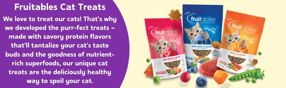 Fruitable Cat Treats, Chicken, Salmon, and Tuna