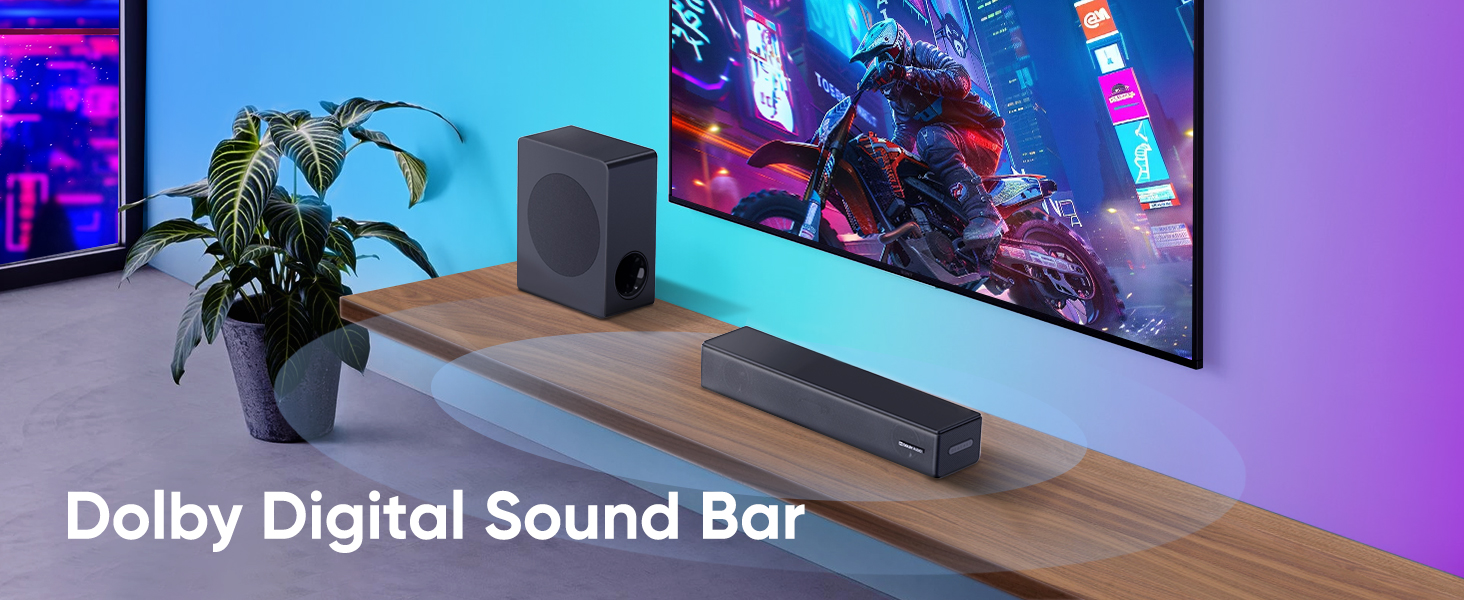 sound bar with subwoofer