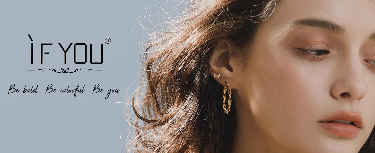 gold stud earrings