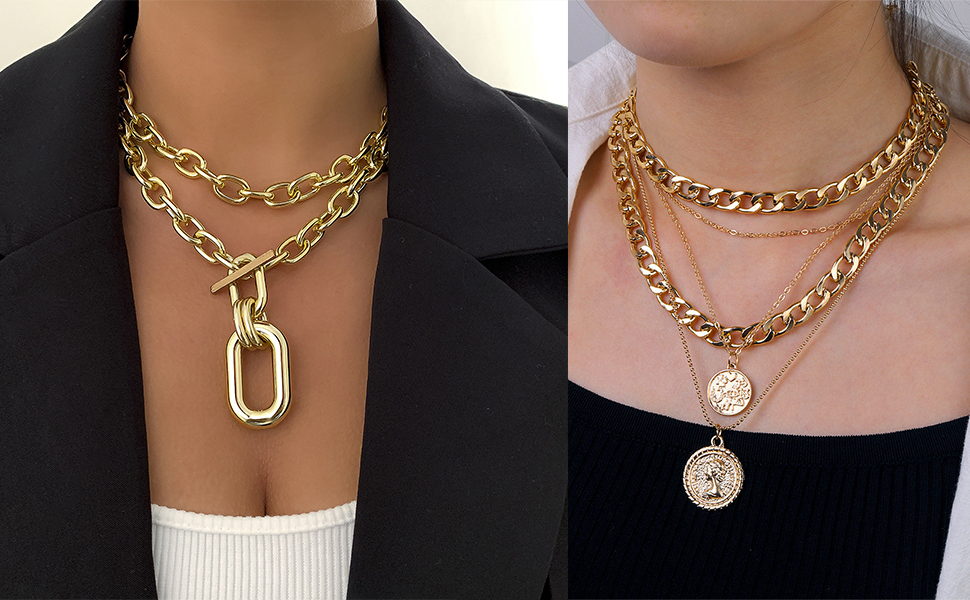 Layered Gold Necklaces for Women