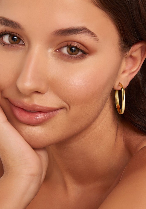 large gold hoop earrings